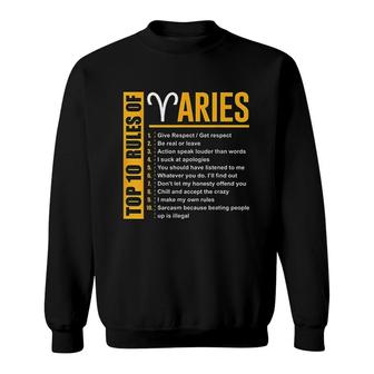 Top 10 Rules Of Aries Zodiac Sweatshirt | Mazezy