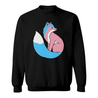 Trans Pride Fox Transgender Gift Sweatshirt | Mazezy