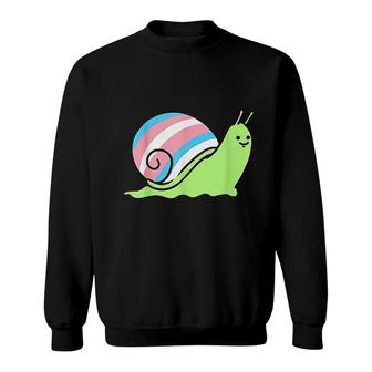 Trans Pride Snail Transgender Gift Sweatshirt | Mazezy