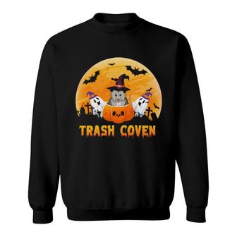 Trash Coven Opossum Halloween Funny Sweatshirt | Mazezy UK