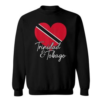 Trinidad & Tobago Trinidadian Tobagonian Flag Heart Pride Sweatshirt - Thegiftio