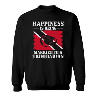 Trinidadian Wife Husband Wedding Trinidad & Tobago Flag Sweatshirt | Mazezy