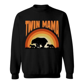 Twin Mama Mom Distressed Mothers Day Vintage Design Sweatshirt - Thegiftio