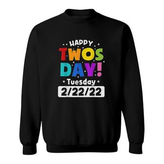 Twosday 2022 Teacher Girls Boys Happy Twosday Sweatshirt - Thegiftio