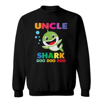 Uncle Shark Doo Doo Funny Baby Mommy Kids Tees Mother's Day Sweatshirt | Mazezy