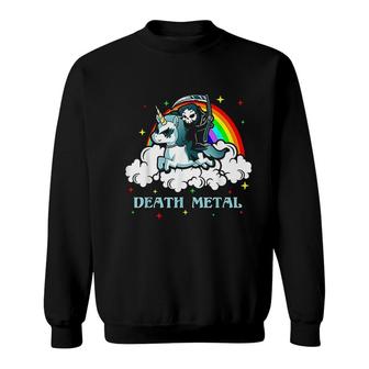 Unicorn Death Metal Rocker Go To Hell V2 Sweatshirt - Thegiftio