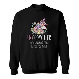 Unicorn Godmother Proposal Gift From Godchild Funny Cute Sweatshirt | Mazezy