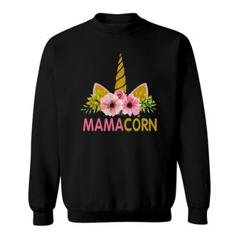 Unicorn Mom Funny Mamacorn For Mother's Day Sweatshirt | Mazezy