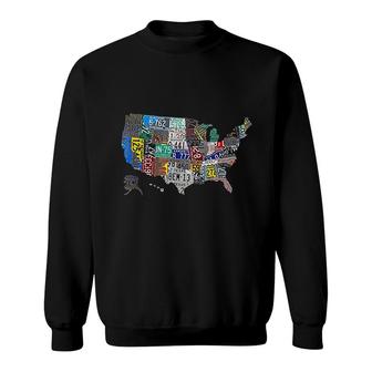 Us American United States Map Sweatshirt | Mazezy