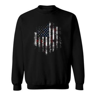 Usa 4Th Of July Blue Red & White American Flag Sweatshirt | Mazezy