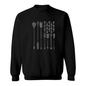 Usa American Flag Archery Silver Arrows Sweatshirt | Mazezy