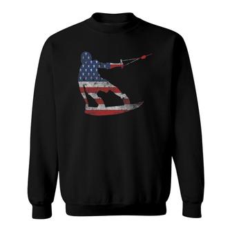 Usa Flag Tees - Wakeboarding Wakeboarder Sweatshirt | Mazezy