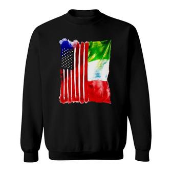 Usa Italy Flag Half American Half Italian Roots Sweatshirt | Mazezy