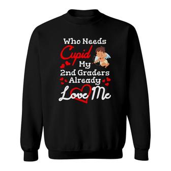 Valentine's Day 2Nd Grade Teacher Gift For Teachers In Love Sweatshirt | Mazezy