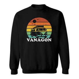 Vanagon Van Life Vintage Camping Retro Camper Vanlife Gift Sweatshirt | Mazezy