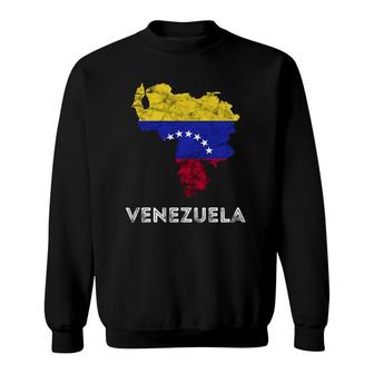 Venezuela Map Venezuelan 7 Stars Flag Roots Travel Trip Sweatshirt | Mazezy