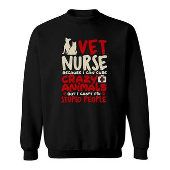 Vet Nurse Funny Nursing Careers Cute Pet Animal Nurse Sweatshirt | Mazezy