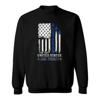 Veteran Us Air Force American Flag Veterans Sweatshirt | Mazezy