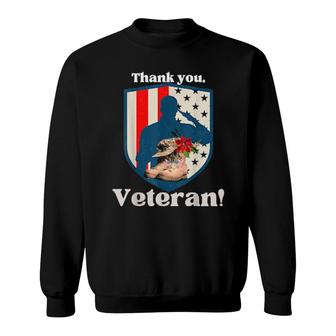 Veterans Day Military Boots Thank You Veteran Flag Sweatshirt | Mazezy