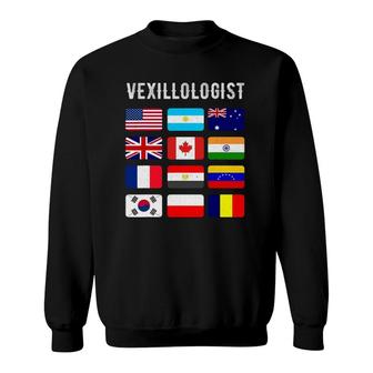 Vexillologist Vexillology Love Flag Collection Sweatshirt | Mazezy