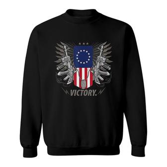 Victory Betsy Ross American Flag Apparel Sweatshirt | Mazezy