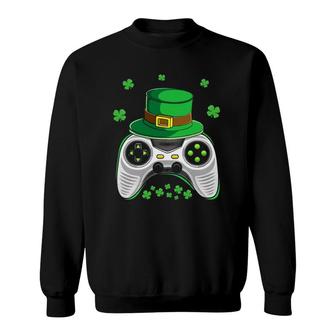 Video Game Controller Irish Gamer Boys St Patrick's Day Men Sweatshirt | Mazezy
