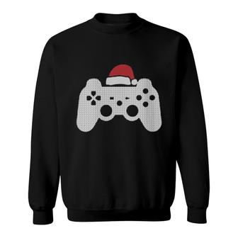 Videogame Controller Santa Hat Christmas Gaming Xmas Gamer Sweatshirt | Mazezy
