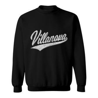 Villanova Pennsylvania Flag Sports Baseball Script Jersey Tank Top Sweatshirt | Mazezy