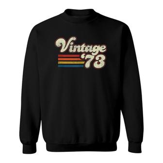 Vintage 1973 49Th Birthday Tank Top Sweatshirt | Mazezy