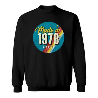 Vintage 1978 70S Style 43Rd Birthday Sweatshirt | Mazezy