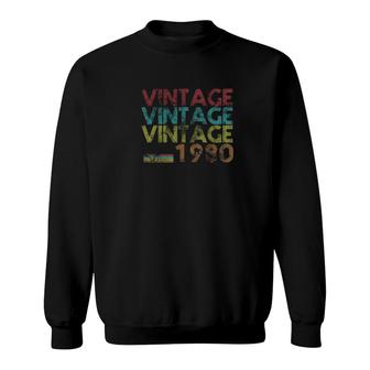Vintage 1980 41 Years Old 40th Birthday 80s Sweatshirt - Thegiftio UK
