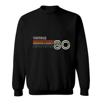Vintage 1980 Chest Stripe 41st Birthday Sweatshirt - Thegiftio