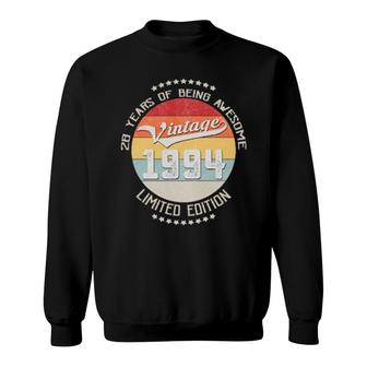 Vintage 1994 28Th Birthday 28 Years Being Awesome Sweatshirt | Mazezy