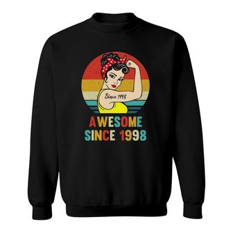 Vintage 1998 Birthday Gift For Women 34 Years Old 34Th Birthday Sweatshirt | Mazezy