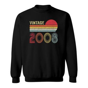 Vintage 2008 Funny 14 Years Old Boys And Girls 14Th Birthday Sweatshirt | Mazezy