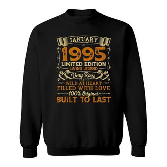 Vintage 27Th Birthday January 1995 27 Years Old Sweatshirt | Mazezy