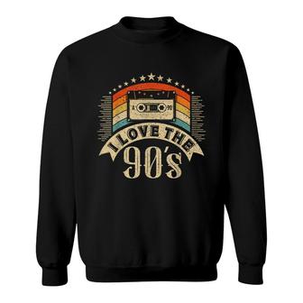 Vintage 90S Outfit Women Men Costume Party I Love The 90S Sweatshirt - Thegiftio
