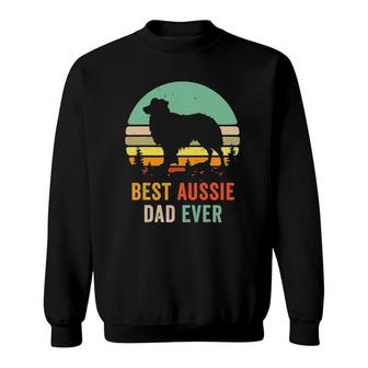 Vintage Aussie Shepherd Papa Best Dad Ever Aussie Sweatshirt | Mazezy