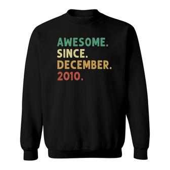 Vintage Awesome Since December 2010 11Th Birthday Gifts Sweatshirt | Mazezy
