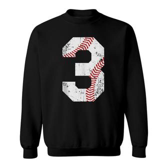 Vintage Baseball 3 Jersey Number Sweatshirt | Mazezy