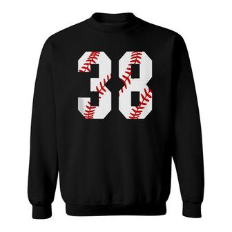 Vintage Baseball Mom 38 Jersey Baseball Number 38 Sweatshirt | Mazezy