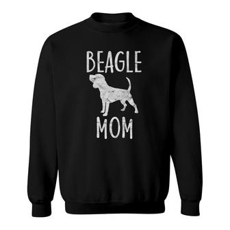 Vintage Beagle Mom Gift Dog Owner Tricolor Beagle Mother Sweatshirt | Mazezy UK