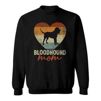 Vintage Bloodhound Mom Dog Lover Mother's Day Gift Sweatshirt | Mazezy