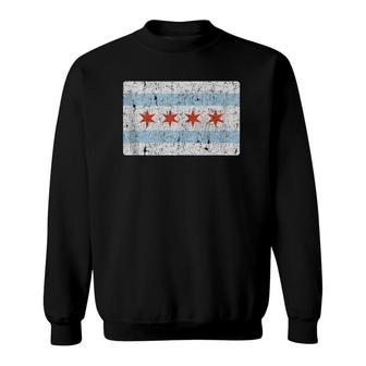 Vintage Chicago Flag Souvenir Gift Sweatshirt | Mazezy