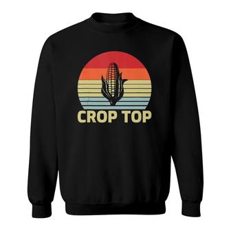 Vintage Corn Lover Retro Crop Top Corn Farmer Tank Top Sweatshirt | Mazezy