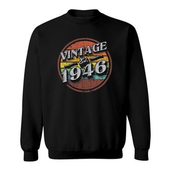 Vintage Established 1946 76Th Birthday Party Retro Men Sweatshirt | Mazezy
