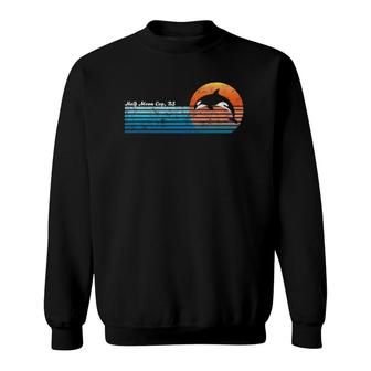 Vintage Half Moon Cay Bahamas Retro 80'S Orka Sunset Sweatshirt | Mazezy