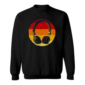 Vintage Headphones Design For Men Women Music Producer Lover Sweatshirt | Mazezy