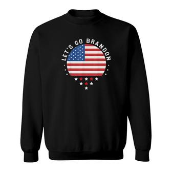 Vintage Lets Go Brandon Let’S Go Brandon American Flag Tee Sweatshirt | Mazezy