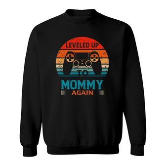 Vintage Leveled Up To Mommy Again Mother's Day Est2021 Ver2 Sweatshirt | Mazezy